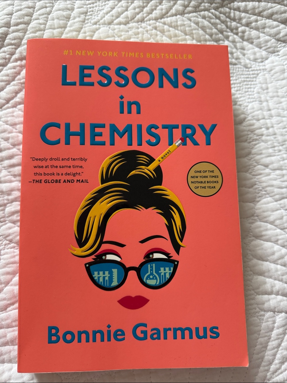Lessons in Chemistry Paperback - Coral Cover by Bonnie Garmus